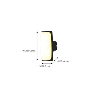 Modern Square Black Metal Outdoor Waterproof Wall Light Zawala Image - 20