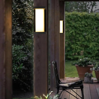 Modern Square Black Metal Outdoor Waterproof Wall Light Zawala Image - 8