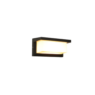 Modern Square Black Metal Outdoor Waterproof Wall Light Zawala Image - 9