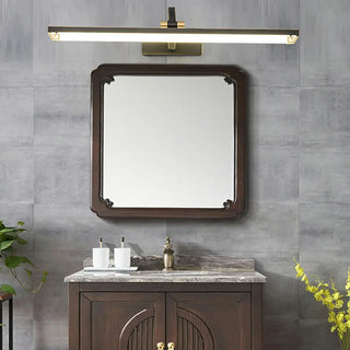 Modish Black Finish Rectangular Metal Vanity Light Zawala Image - 1