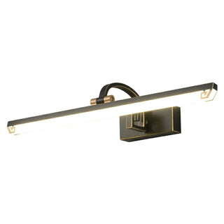 Modish Black Finish Rectangular Metal Vanity Light Zawala Image - 12