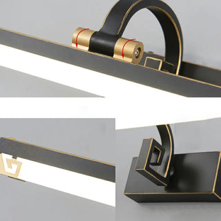 Modish Black Finish Rectangular Metal Vanity Light Zawala Image - 13