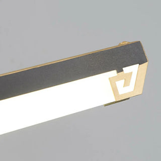 Modish Black Finish Rectangular Metal Vanity Light Zawala Image - 14