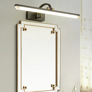 Modish Black Finish Rectangular Metal Vanity Light Zawala Image - 3