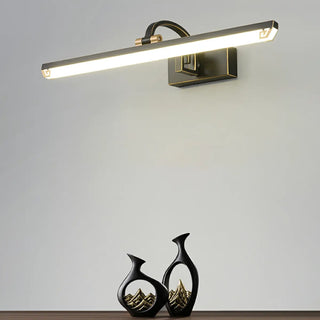 Modish Black Finish Rectangular Metal Vanity Light Zawala Image - 4