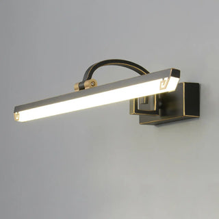 Modish Black Finish Rectangular Metal Vanity Light Zawala Image - 5
