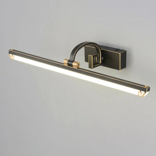 Modish Black Finish Rectangular Metal Vanity Light Zawala Image - 6