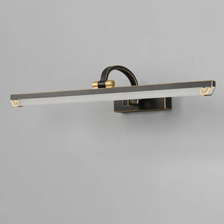 Modish Black Finish Rectangular Metal Vanity Light Zawala Image - 7