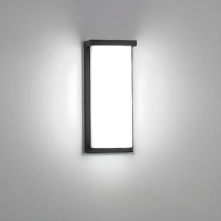 ZOWALA - Black Contemporary Rectangular Metal Outdoor Wall Light Image - 17