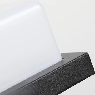 ZOWALA - Black Contemporary Rectangular Metal Outdoor Wall Light Image - 20