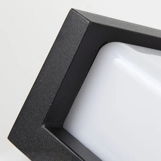 ZOWALA - Black Contemporary Rectangular Metal Outdoor Wall Light Image - 21