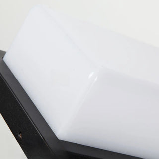 ZOWALA - Black Contemporary Rectangular Metal Outdoor Wall Light Image - 22