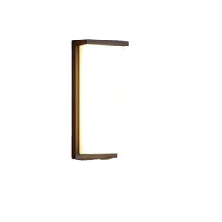 ZOWALA - Black Contemporary Rectangular Metal Outdoor Wall Light Image - 5