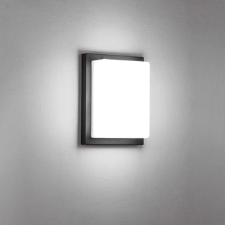 ZOWALA - Black Contemporary Rectangular Metal Outdoor Wall Light Image - 6