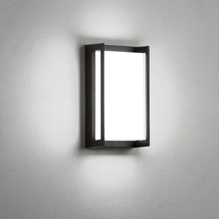 ZOWALA - Black Contemporary Rectangular Metal Outdoor Wall Light Image - 9