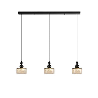 ZOWALA - Contemporary Black Resin Cylinder Pendant Light Image - 10