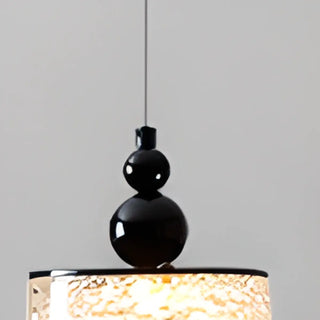 ZOWALA - Contemporary Black Resin Cylinder Pendant Light Image - 12