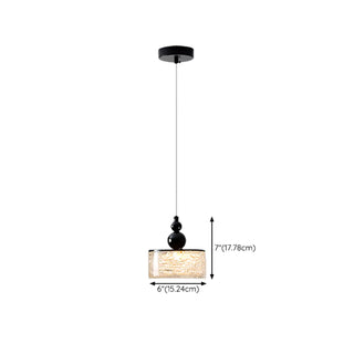 ZOWALA - Contemporary Black Resin Cylinder Pendant Light Image - 14