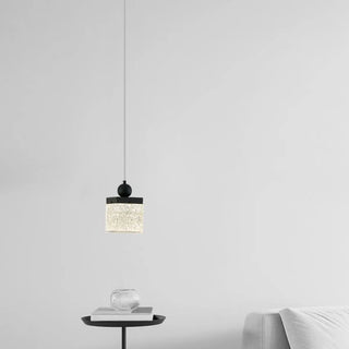 ZOWALA - Contemporary Black Resin Cylinder Pendant Light Image - 4