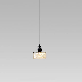 ZOWALA - Contemporary Black Resin Cylinder Pendant Light Image - 5