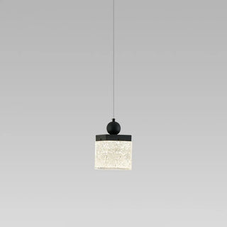 ZOWALA - Contemporary Black Resin Cylinder Pendant Light Image - 6