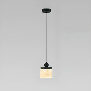 ZOWALA - Contemporary Black Resin Cylinder Pendant Light Image - 7