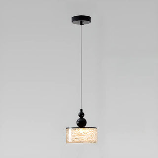 ZOWALA - Contemporary Black Resin Cylinder Pendant Light Image - 8
