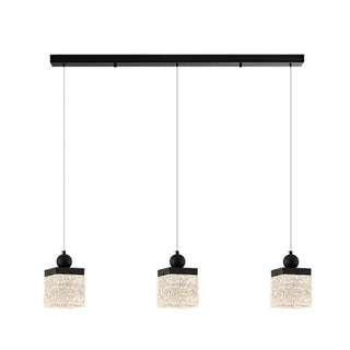 ZOWALA - Contemporary Black Resin Cylinder Pendant Light Image - 9