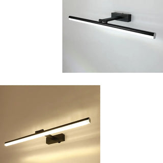 ZOWALA - Contemporary Black Linear Rotating Bar Vanity Light Image - 3