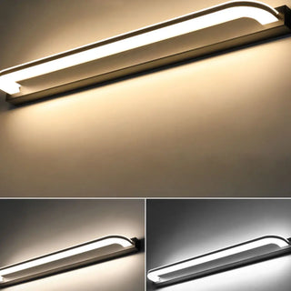 Contemporary Black Curved LED Vanity Light Fixture Zawala Image - 11