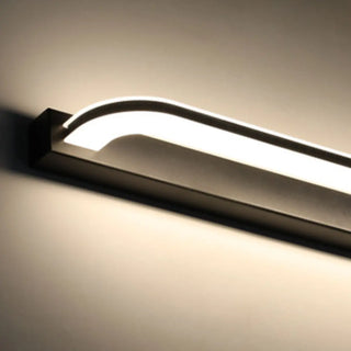 Contemporary Black Curved LED Vanity Light Fixture Zawala Image - 12