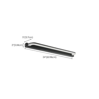 Contemporary Black Curved LED Vanity Light Fixture Zawala Image - 15