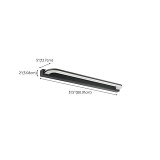 Contemporary Black Curved LED Vanity Light Fixture Zawala Image - 16