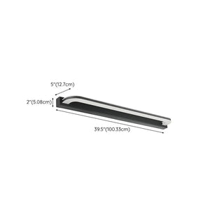 Contemporary Black Curved LED Vanity Light Fixture Zawala Image - 17