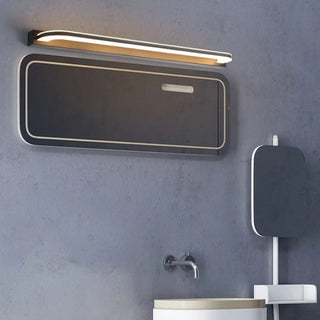 Contemporary Black Curved LED Vanity Light Fixture Zawala Image - 2