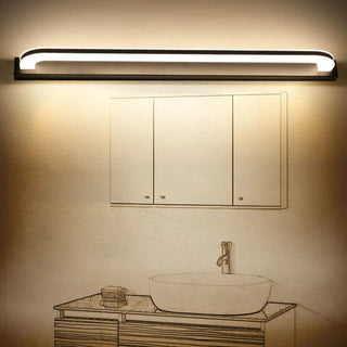Contemporary Black Curved LED Vanity Light Fixture Zawala Image - 3