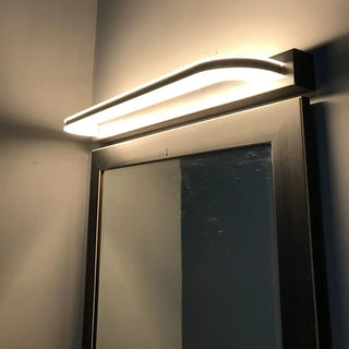 Contemporary Black Curved LED Vanity Light Fixture Zawala Image - 5