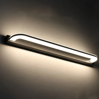 Contemporary Black Curved LED Vanity Light Fixture Zawala Image - 8