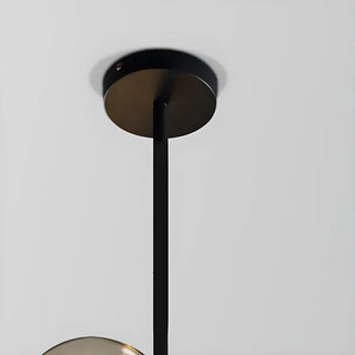 ZOWALA - Modern Geometric Glass Chandelier, Black, 10 Bulbs Image - 13