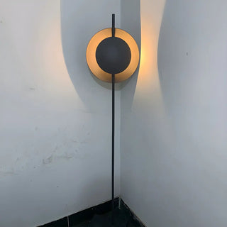 Contemporary Black Round LED Stone Floor Light Zawala Image - 2