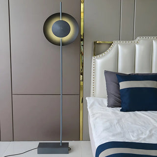 Contemporary Black Round LED Stone Floor Light Zawala Image - 3
