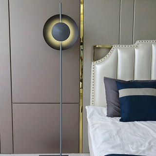 Contemporary Black Round LED Stone Floor Light Zawala Image - 5