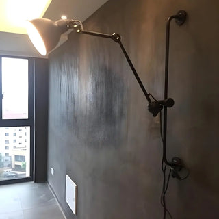 ZOWALA - Contemporary Swing Arm Metal Bedroom Red Wall Light Image - 4