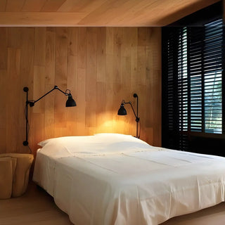 ZOWALA - Contemporary Swing Arm Metal Bedroom Red Wall Light Image - 6