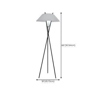 ZOWALA - Contemporary Multi-Sphere Black Tripod Floor Lamp Image - 14