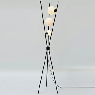 ZOWALA - Contemporary Multi-Sphere Black Tripod Floor Lamp Image - 4