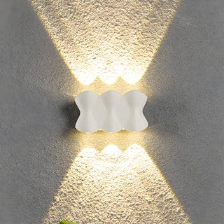 Contemporary Wave Shape Aluminum Wall Lights Black Image - 14