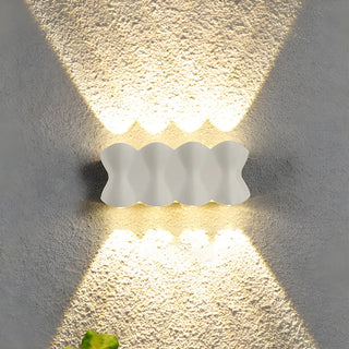 Contemporary Wave Shape Aluminum Wall Lights Black Image - 16