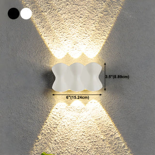 Contemporary Wave Shape Aluminum Wall Lights Black Image - 19