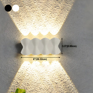 Contemporary Wave Shape Aluminum Wall Lights Black Image - 20
